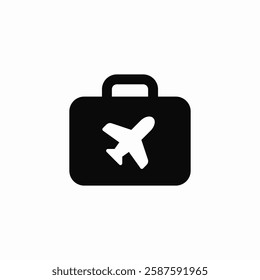 flight baggage icon sign vector