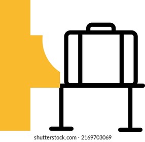 Fluggepäck, Illustration, Vektorgrafik auf weißem Hintergrund.