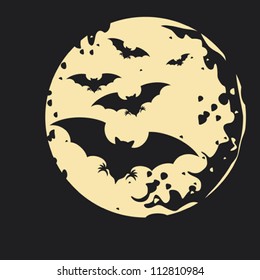 flight of a bat (illustrations of halloween night)