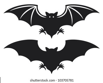 flight of a bat silhouette