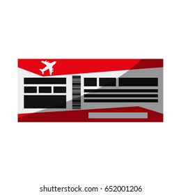 flight boarding pass icon image 