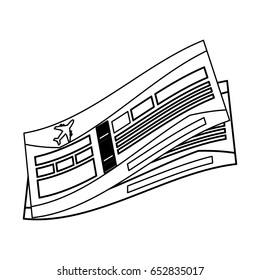 flight boarding pass icon image 