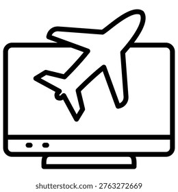 Flight Booking Icon Element For Design