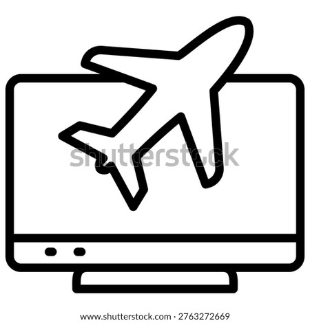 Flight Booking Icon Element For Design