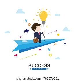 Flight. Business illustration