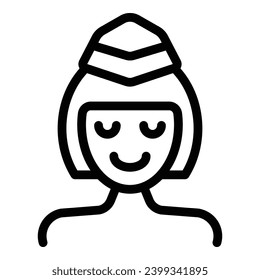 Flight cabin crew icon outline vector. Airplane boarding staff. Aircraft service team