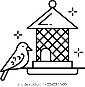 flight cages vector outline icon design, Pet and Vet symbol, Animal Shelter sign, critter stock illustration, Aviary concept