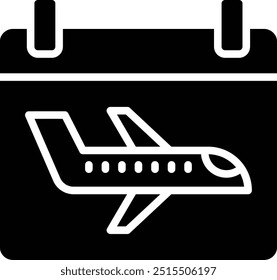 Flight calendar Vector Icon Design Illustration