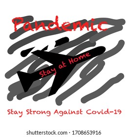 Flight cancel during Covid-19 Pandemic Outbreak in Illustration.