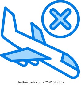 Flight Cancelled Icon Element For Design