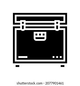 flight case for music equipment glyph icon vector. flight case for music equipment sign. isolated contour symbol black illustration