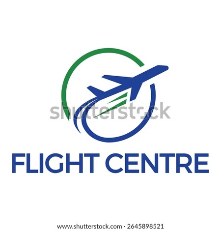 flight center airline flat minimalist logo design