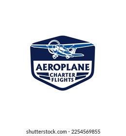 Flight Cessna Aircraft Logo Template Concept