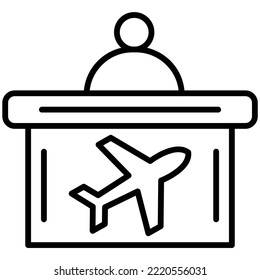 Flight Check In icon vector image. Can also be used for web apps, mobile apps and print media.