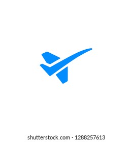 flight check jet logo vector icon illustration