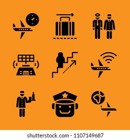 flight, climbing and stairway icon set. Vector illustration for web and design.