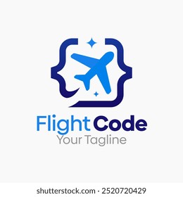 Flight Code Logo Design Template. Good for Business, Agency, Community and Organization