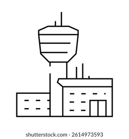 flight control aeronautical engineer line icon vector. flight control aeronautical engineer sign. isolated contour symbol black illustration