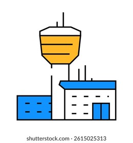 flight control aeronautical engineer line icon vector. flight control aeronautical engineer sign. isolated symbol illustration