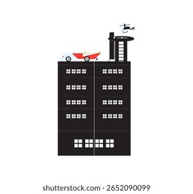 flight control panel building vector design