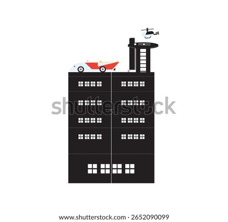 flight control panel building vector design