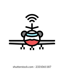 flight control system aeronautical engineer color icon vector. flight control system aeronautical engineer sign. isolated symbol illustration