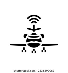 flight control system aeronautical engineer glyph icon vector. flight control system aeronautical engineer sign. isolated symbol illustration