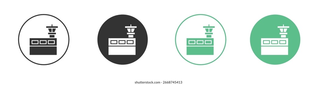 Flight Control tower icon for your website or app. eps10