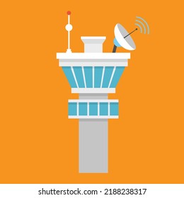 flight control tower vector design isolated 