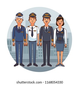 Flight crew cartoon