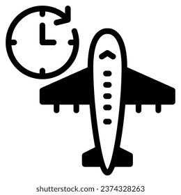 Icono de retardo de vuelo Ilustración, para uiux, web, app, infografía, etc