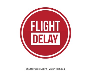 flight delay red banner design vector illustration