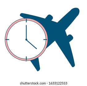 Flight Delayed icon. Flat creative element from airport icons collection. Colored flight delayed icon for templates, web design and software.