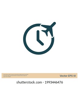 flight delayed icon sign vector illustration 