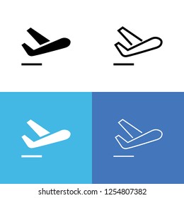Flight Departure Icon Set