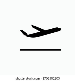 Flight Departure Icon. Transportation Symbol - Vector.