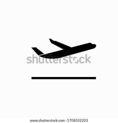 Flight Departure Icon. Transportation Symbol - Vector.