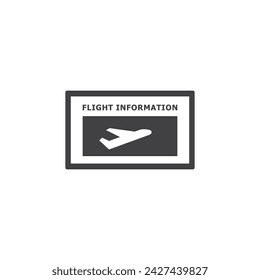 Flight departure information icon design