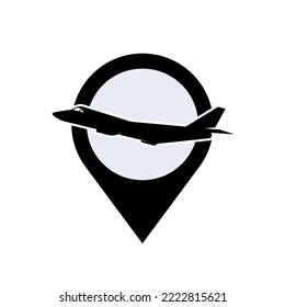 Symbol für Flugziel. Holiday-Objekt, interessantes Ortssymbol.