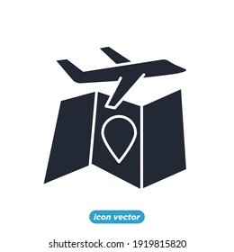 flight destination icon. flight destination symbol template for graphic and web design collection logo vector illustration