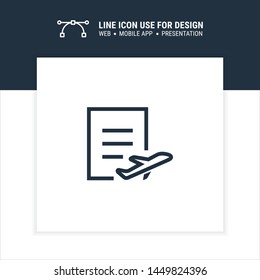 flight document icon design vector illustration
