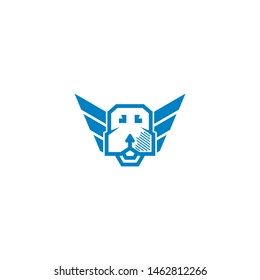 flight dog safety emblem. Air force symbol. Vector stock illustration