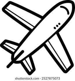 Flight doodle vector icon and illustration