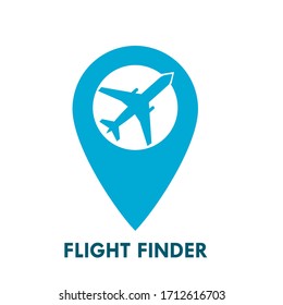 Flight Finder logo design template illustration.there are airplane.