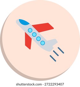 Icono de estilo de círculo plano de vuelo