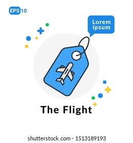 The Flight Flat icon. Used For web, logo, mobile app, User Interface