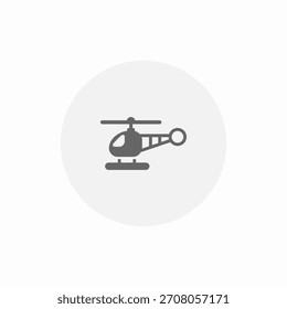 Vector de signo de icono de helicóptero de vuelo