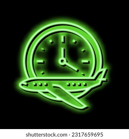 flight hours school neon light sign vector. flight hours school illustration