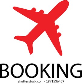 Flight Icon, Booking Airplane logo vector