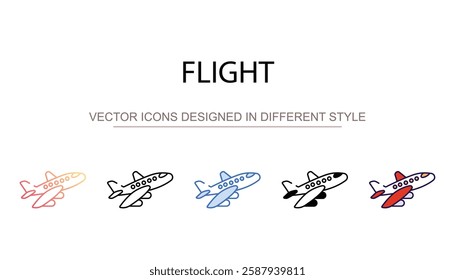 Flight icon design with white background stock illustration